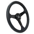 Load image into Gallery viewer, NRG Sport Steering Wheel (350mm / 1.5in Deep) Black Leather Black Stitch w/Matte Black Solid Spokes - Installation View