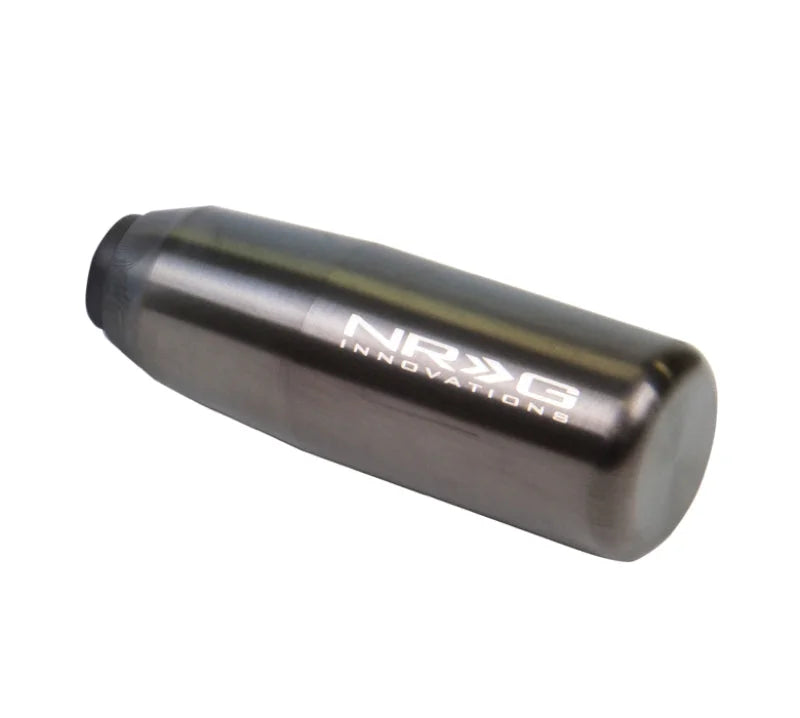 NRG Universal Short Shifter Knob - 3.5in. Length / Heavy Weight .85Lbs - Black Chrome - Side View