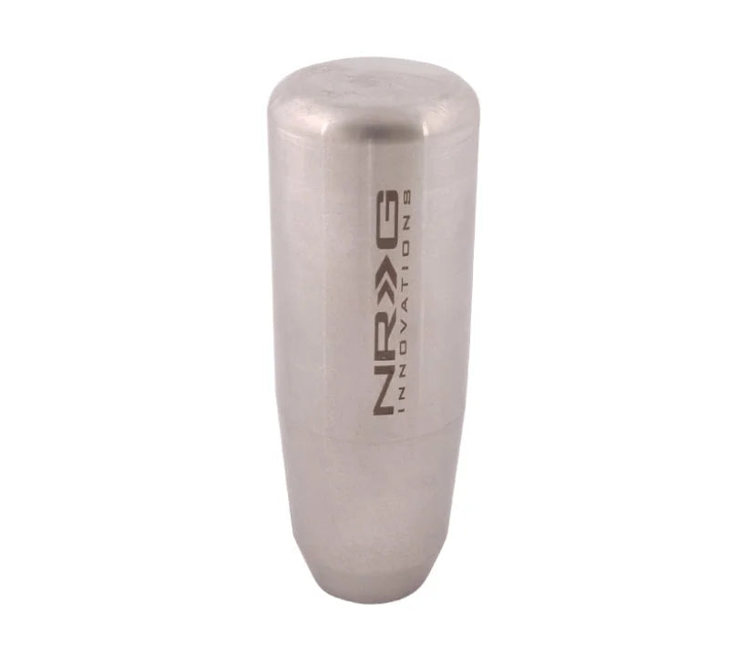 NRG Universal Short Shifter Knob - 3.5in. Length / Heavy Weight .85Lbs. - Silver - Side View