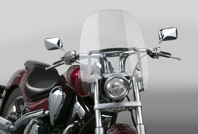 National Cycle 01-16 Hon/ 15+ Ind/ 05-09 Suz/ 10-18 Tri/ 03-15 Vic Spartan Windshield 19 in-Clear