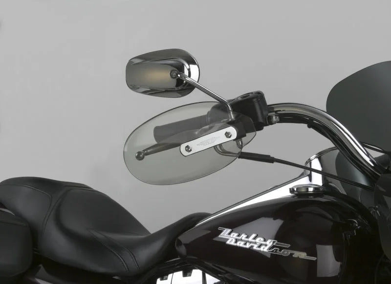 National Cycle 089-09 Harley FXST/96-13 FLHT/FLTR/09-17 FLHR/87-23 FLSCT Hand Deflectors-Lt Tint - Side View