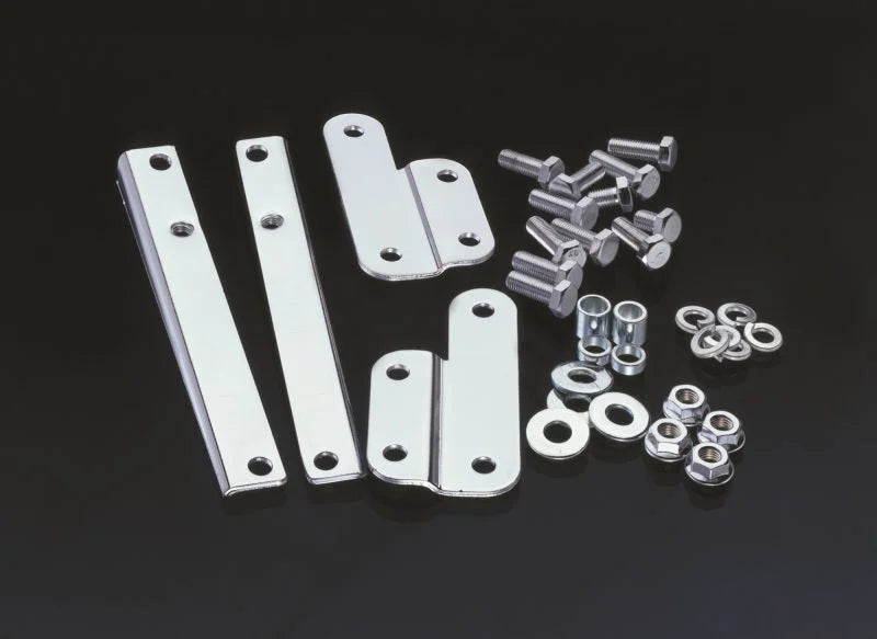 National Cycle 49-93 Harley Davidson FL Beaded Wide Mount Chrome Kit - Side View