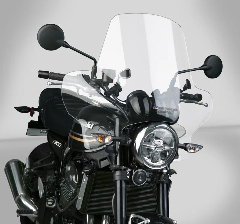National Cycle 73-85 Kawasaki 400-1100/ 80-83 Yamaha XJ650/750 Plexifairing 2 - Clear - Detail View