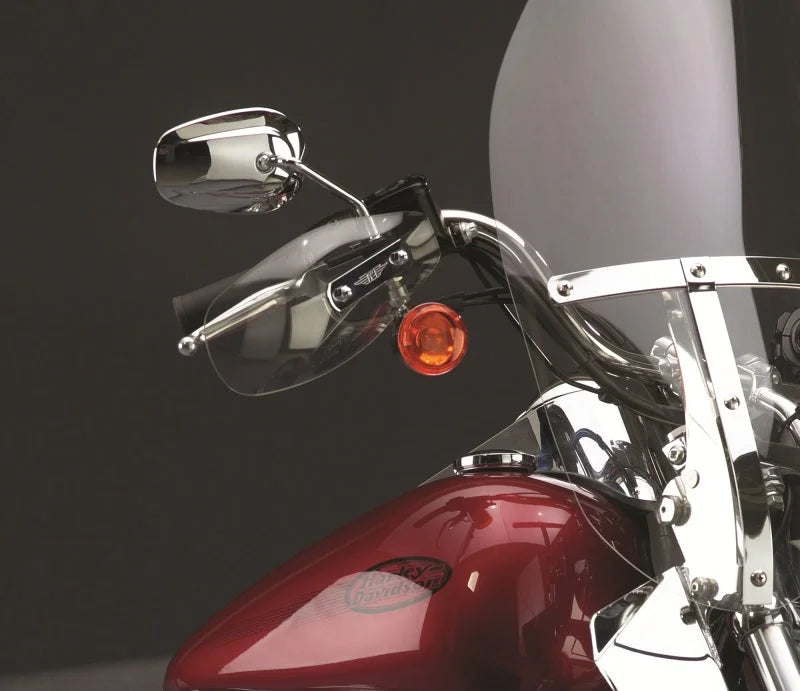 National Cycle 83-03 H/D XL Sportster/70-17 FXD Dyna/87-12 FXS/90-11 Fatboy Hand Deflectors-Lt Tint - Detail View