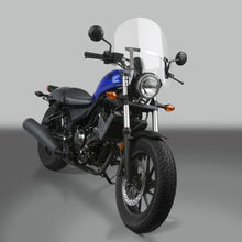 Load image into Gallery viewer, National Cycle 83-22 Harley XL/FXR/D/17-25 Hon/07+ Kaw Dakota 3 w/Low Turn Signals Windshield-Clr - Side View