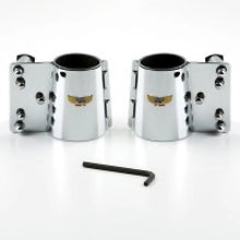 Load image into Gallery viewer, National Cycle 88-11 Moto Guzzi California /Strada/Nevada 37.1-41 mm. Fork Wide Mount Chrome Kit