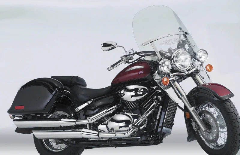 National Cycle 88+ Hon Shadow/87-09 Kaw/92-09 Suzuki/96-17 Yam Road Star Chrome Lower Deflectors - Side View