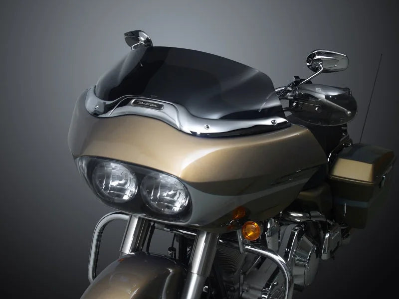 National Cycle 98-13 Harley FLTRU Road Glide Ultra/FLTR/X Road Glide Wave Low Windshield - Dk Tint - Side View