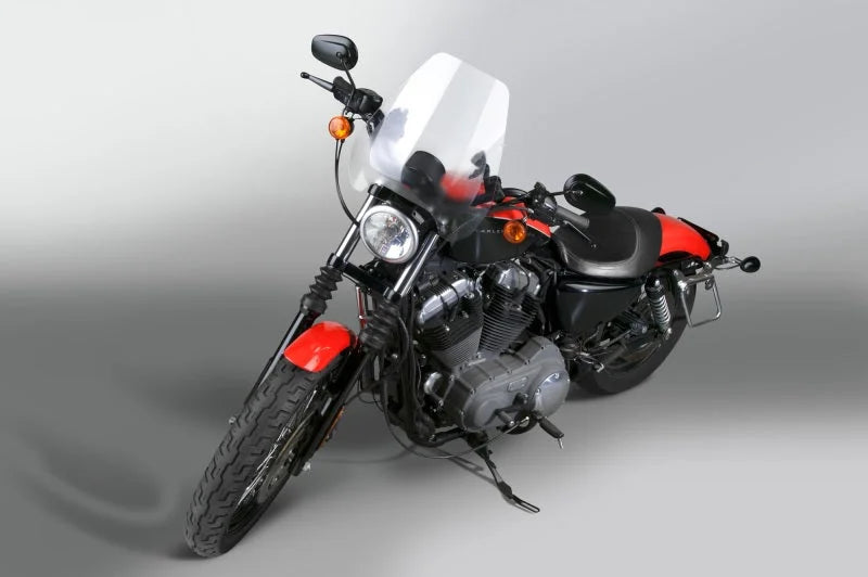 National Cycle Deflector Screen w/ Handlebar 1 in. Quick Set - Clear - Side View