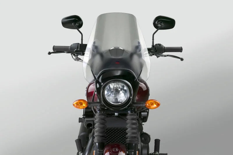 National Cycle Deflector Screen w/ Handlebar 7/8 and 1 in. U-Clamp - Tint - Side View