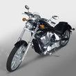 Load image into Gallery viewer, National Cycle Fits 52-56 mm. O.D. Flyscreen - Chrome - Lt. Tint - Side View