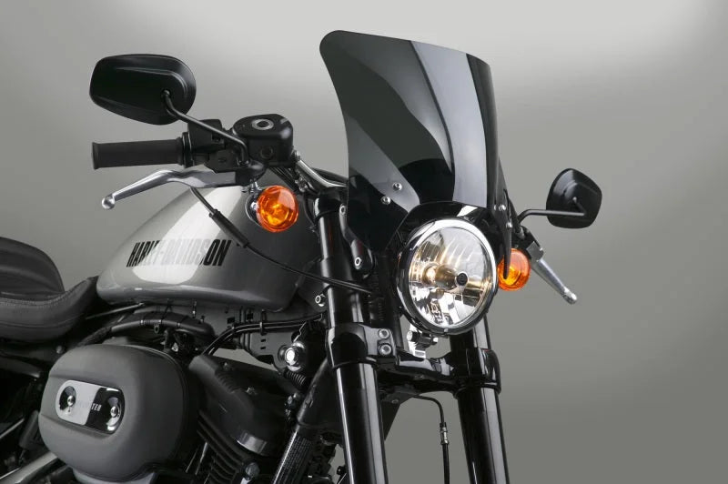 National Cycle Fits 52-56 mm. O.D. Mohawk Black Hardware/Straight Bracket/Windshield-Dark Tint - Main Product View
