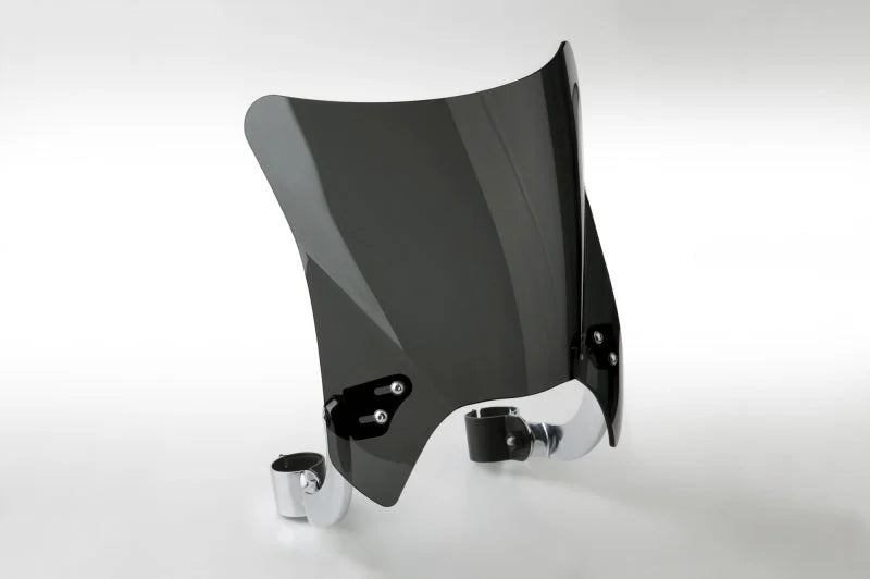 National Cycle Fits 52-56 mm. O.D. Mohawk Chrome Hardware/Curve Bracket/Windshield-Dark Tint