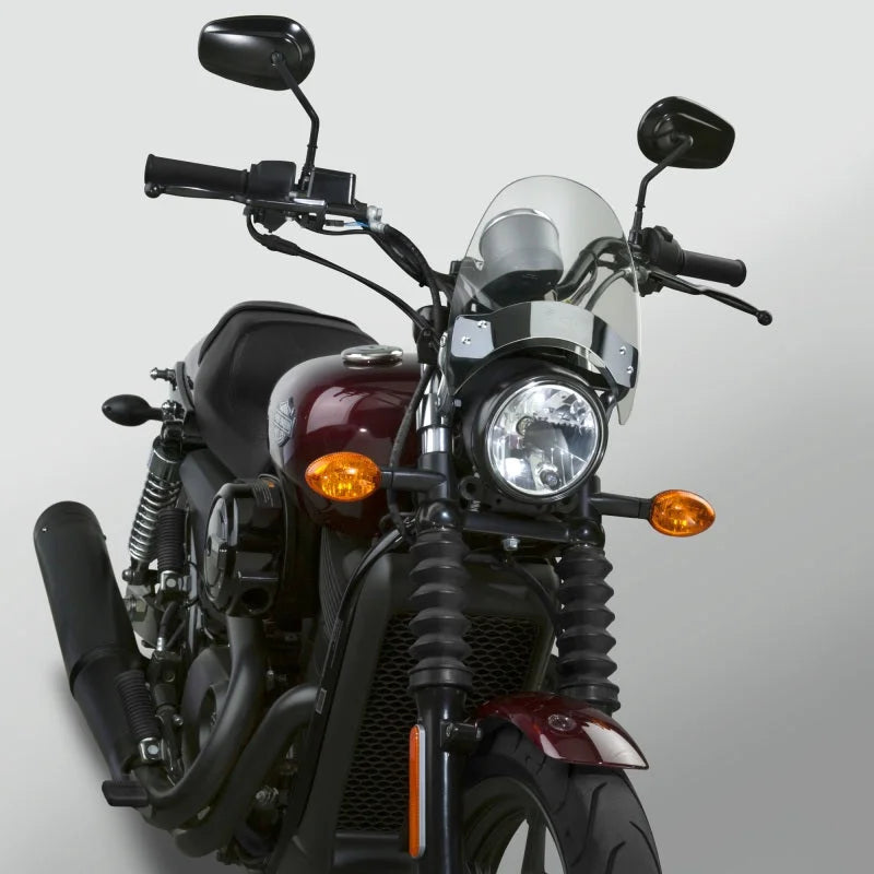 National Cycle Fits Up to 43 mm. O.D. Flyscreen-Chrome Lt. Tint - Side View