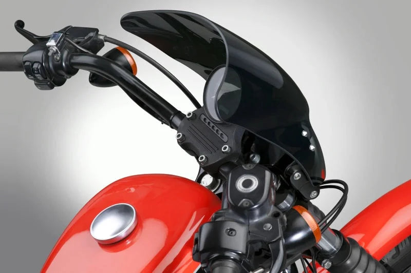 National Cycle Fits up to 48 mm. O.D. Mohawk Black Hardware/Straight Bracket/Windshield - Dark Tint - Main Product View
