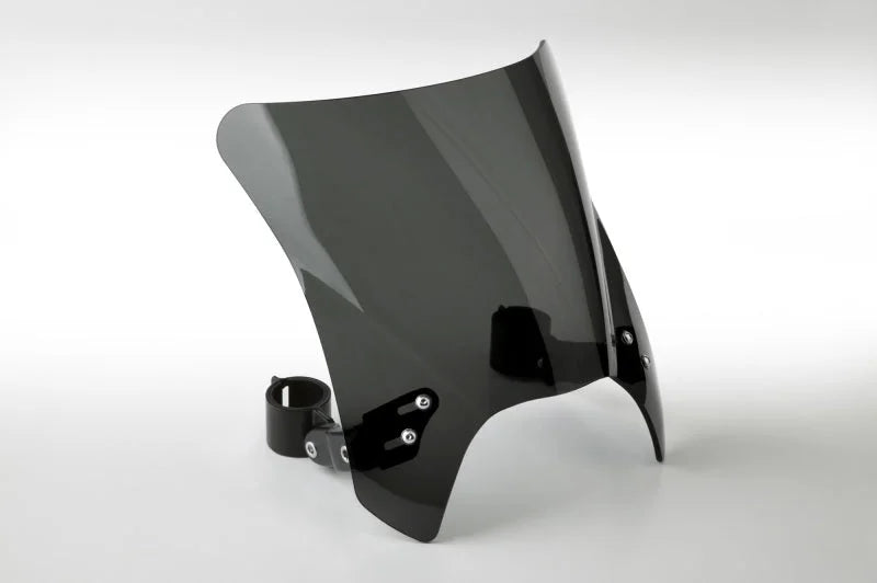 National Cycle Fits up to 48 mm. O.D. Mohawk Black Hardware/Straight Bracket/Windshield - Dark Tint - Back View