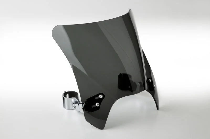 National Cycle Fits up to 48 mm. O.D. Mohawk Chrome Hardware/Straight Bracket/Windshield-Dark Tint - Side View