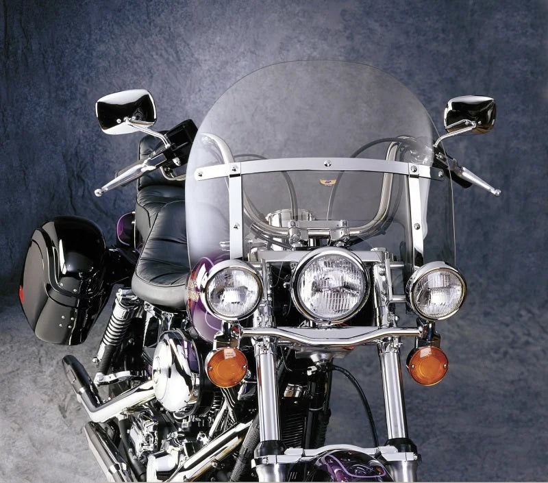 National Cycle Harley Davidson/Honda/Indian/Kawasaki/Suzuki/ Yamaha Chopped Heavy Duty Windshield - Side View