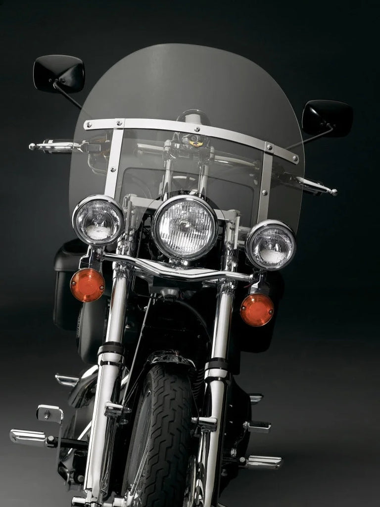National Cycle Harley Davidson/Honda/Indian/Kawasaki/Suzuki/ Yamaha Chopped Heavy Duty Windshield - Installation View