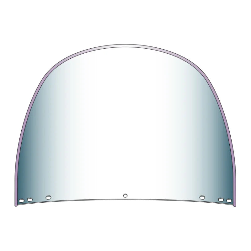 National Cycle Heritage Standard Top Rounded Replacement Beaded Windshield 5 Bolt - Clear