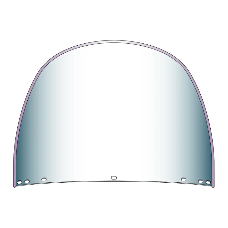 National Cycle Heritage Standard Top Rounded Replacement Beaded Windshield 7 Bolt-Clear