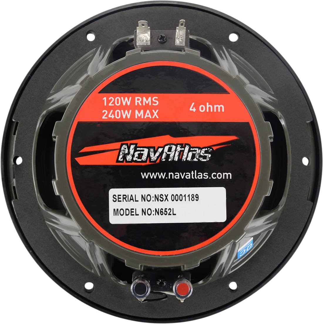 NavAtlas 6.5" Speaker - Blue LED N652L - Back View
