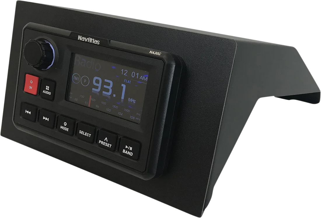 NavAtlas AM/FM Weather Band Radio - Bluetooth NA30C - Side View