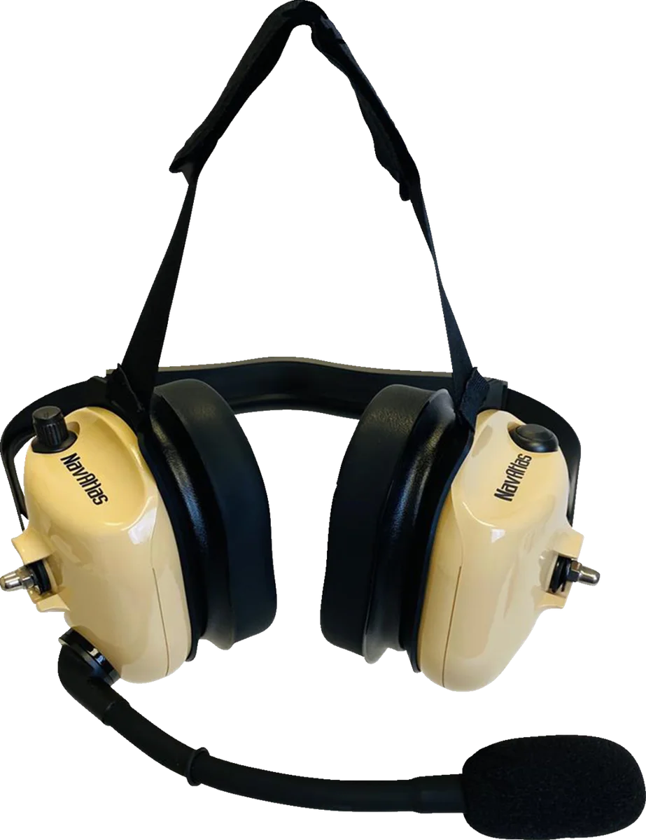 NavAtlas Headset - Behind-the-Head - Stereo/VOX - Beige NB202BE - Side View