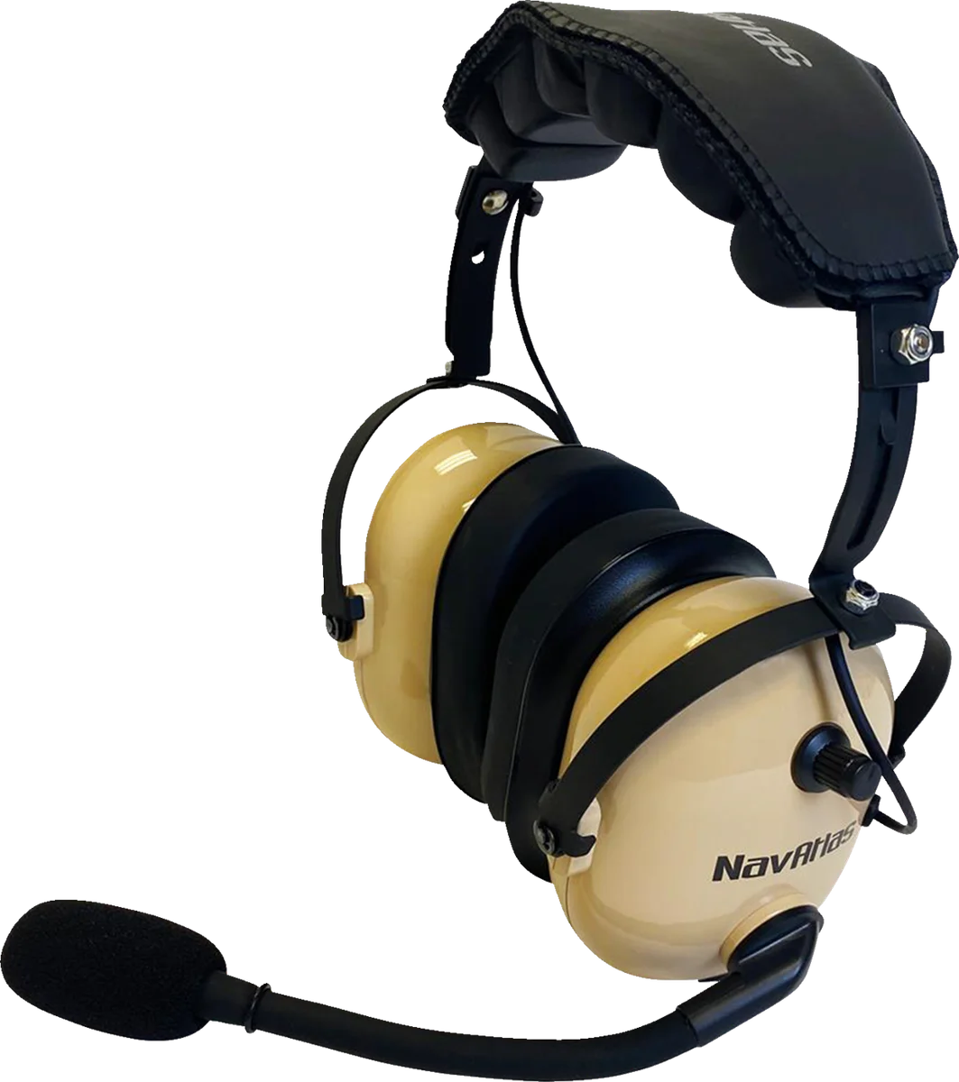 NavAtlas Headset - Over-the-Head - Stereo/VOX - Beige NO303BE - Side View