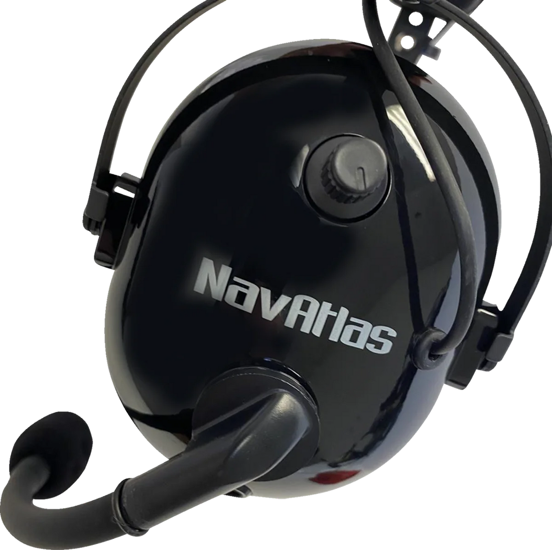 NavAtlas Headset - Over-the-Head - Stereo/VOX - Black NO303BK - Back View