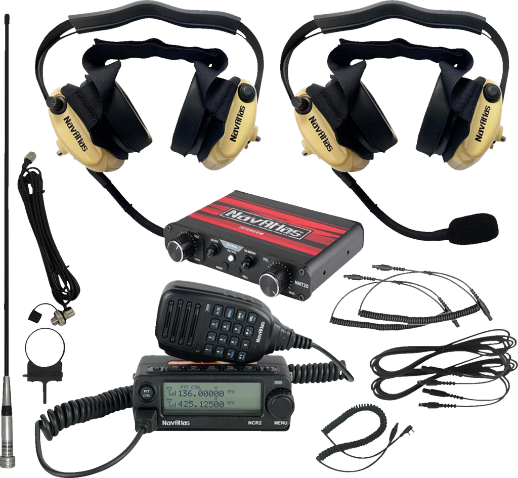 NavAtlas Intercom/Radio and Headset Kit - 2-Seat - Beige NI2RBHBE2 - Main Product View