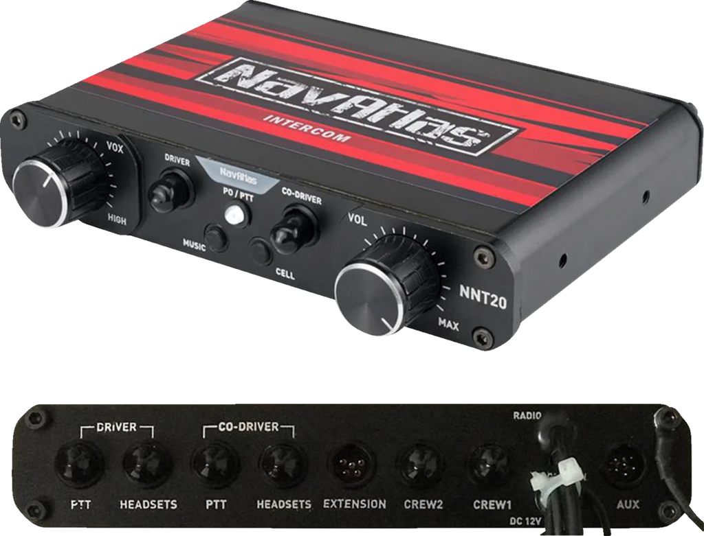NavAtlas Intercom/Radio and Headset Kit - 2-Seat - Black NI2ROHBK2 - Side View