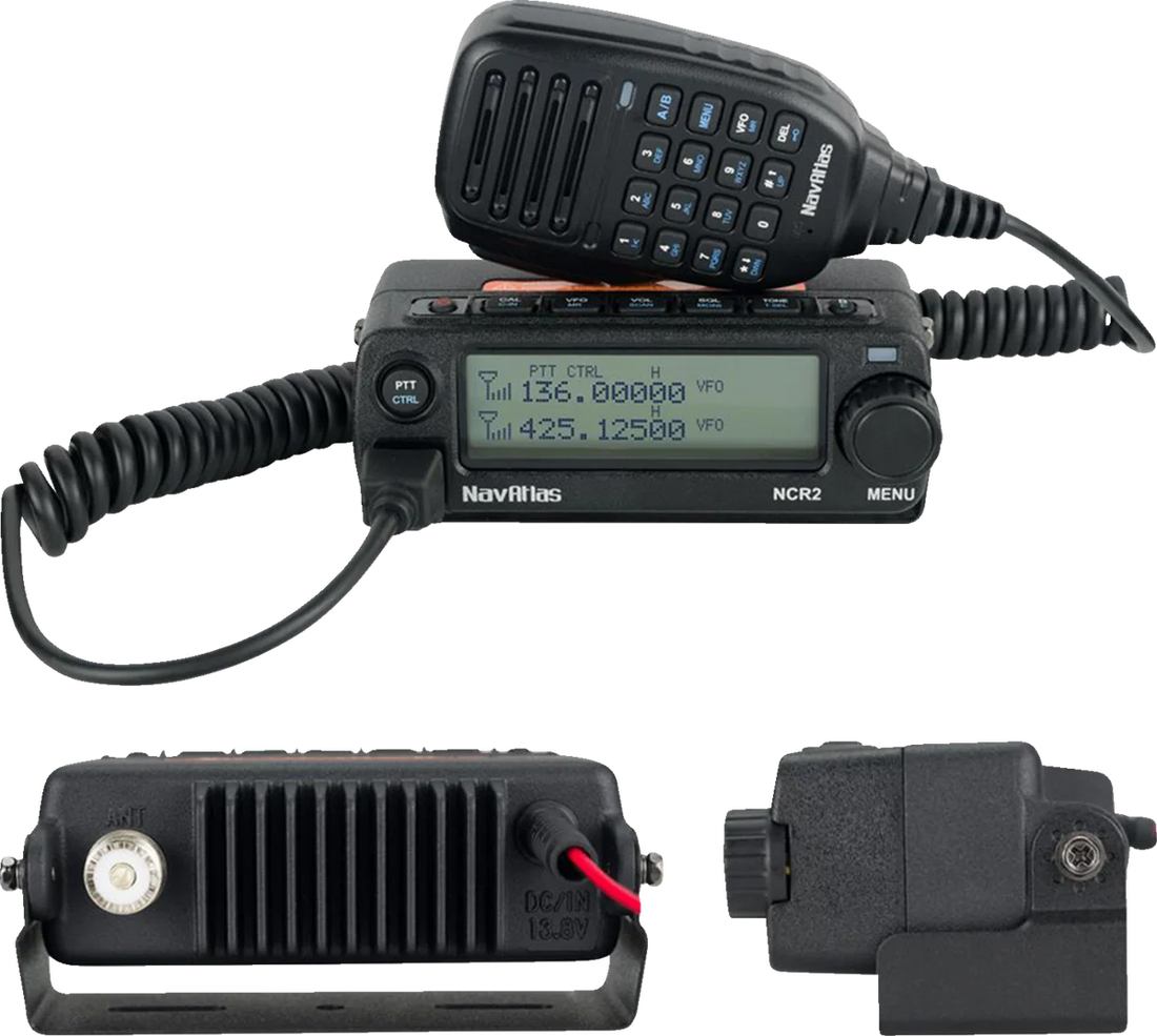 NavAtlas Intercom/Radio and Headset Kit - 2-Seat - Black NIROHBK2 - Back View