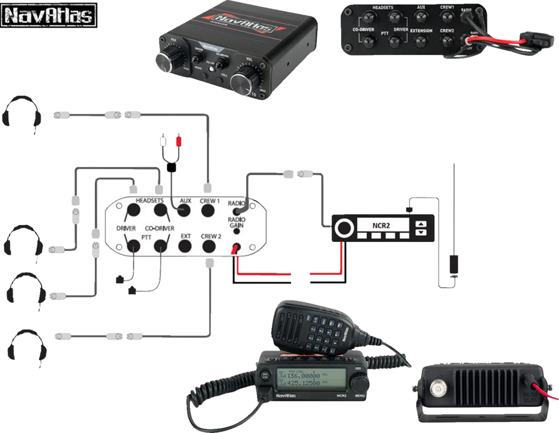 NavAtlas Intercom/Radio and Headset Kit - 4-Seat - Beige NIRBHBE4 - Additional View 7