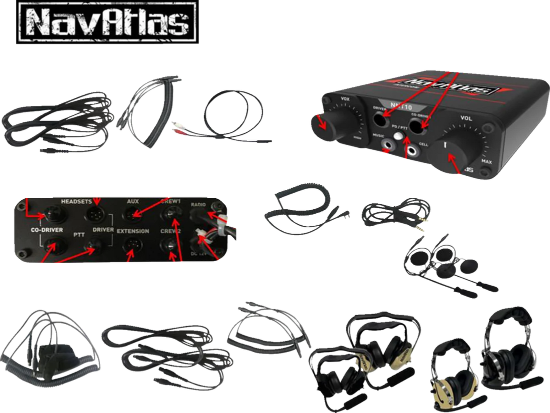 NavAtlas Intercom/Radio and Headset Kit - 4-Seat - Beige NIRBHBE4 - Additional View 8