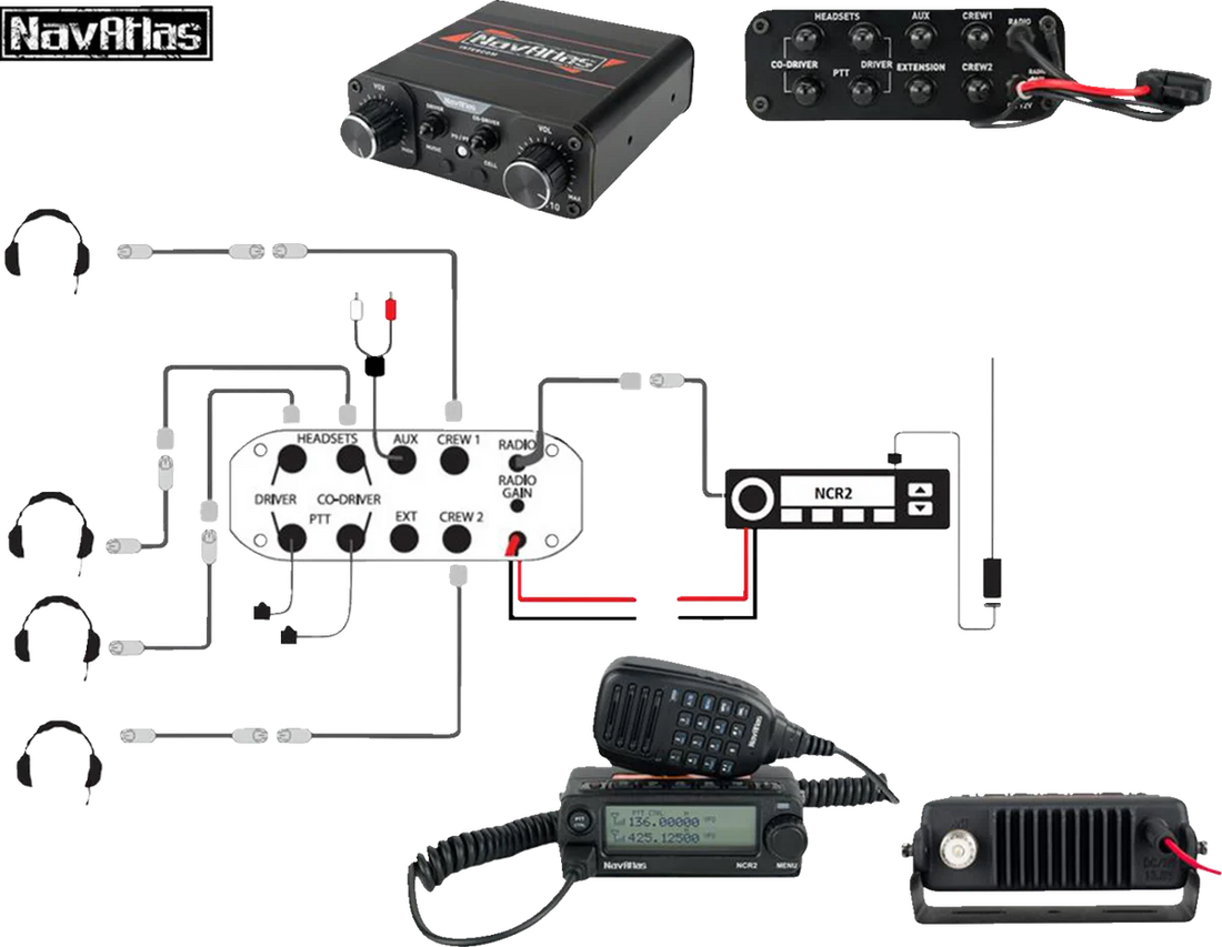 NavAtlas Intercom/Radio and Headset Kit - 4-Seat - Beige NIROHBE4 - Additional View 6