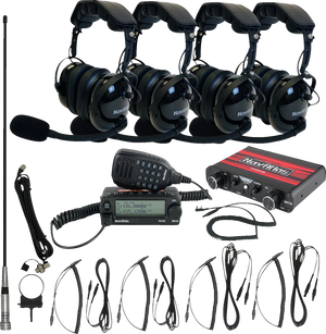 NavAtlas Intercom/Radio and Headset Kit - 4-Seat - Black NI2ROHBK4 - Main Product View