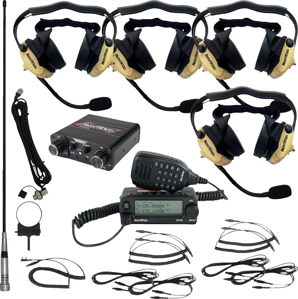 NavAtlas Intercom/Radio and Headset Kit - 4-Seat - Black NIRBHBK4 - Additional View 8
