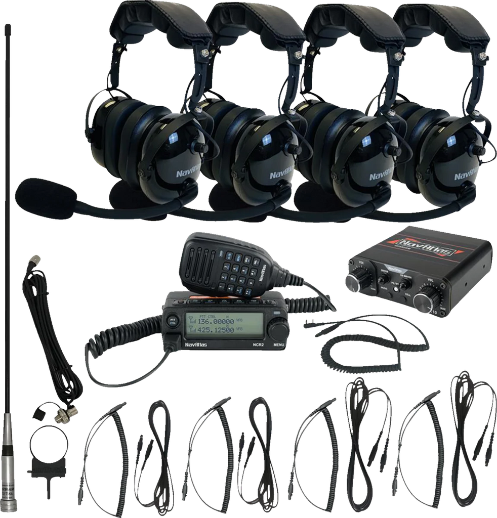 NavAtlas Intercom/Radio and Headset Kit - 4-Seat - Black NIROHBK4 - Main Product View