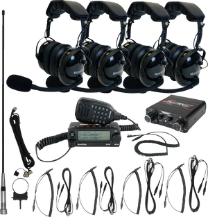 NavAtlas Intercom/Radio and Headset Kit - 4-Seat - Black NIROHBK4 - Main Product View