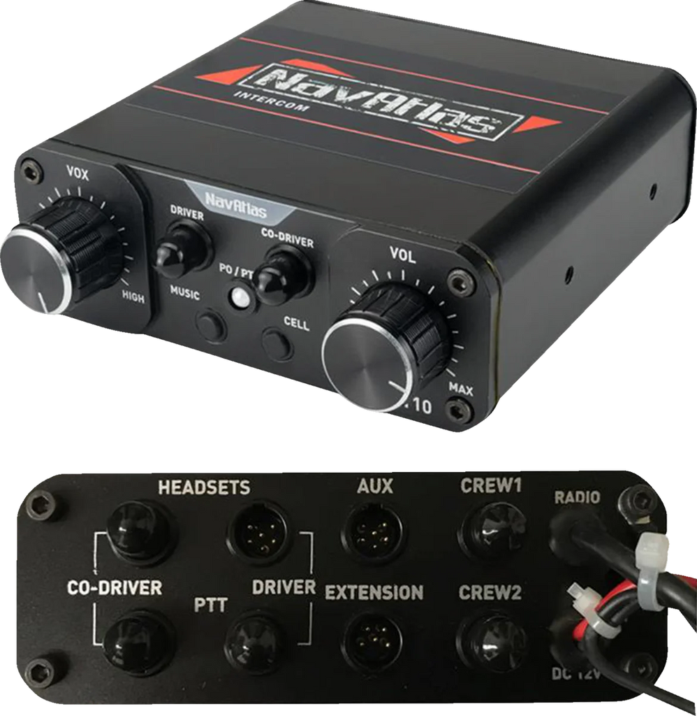 NavAtlas Intercom/Radio and Headset Kit - 4-Seat - Black NIROHBK4 - Back View