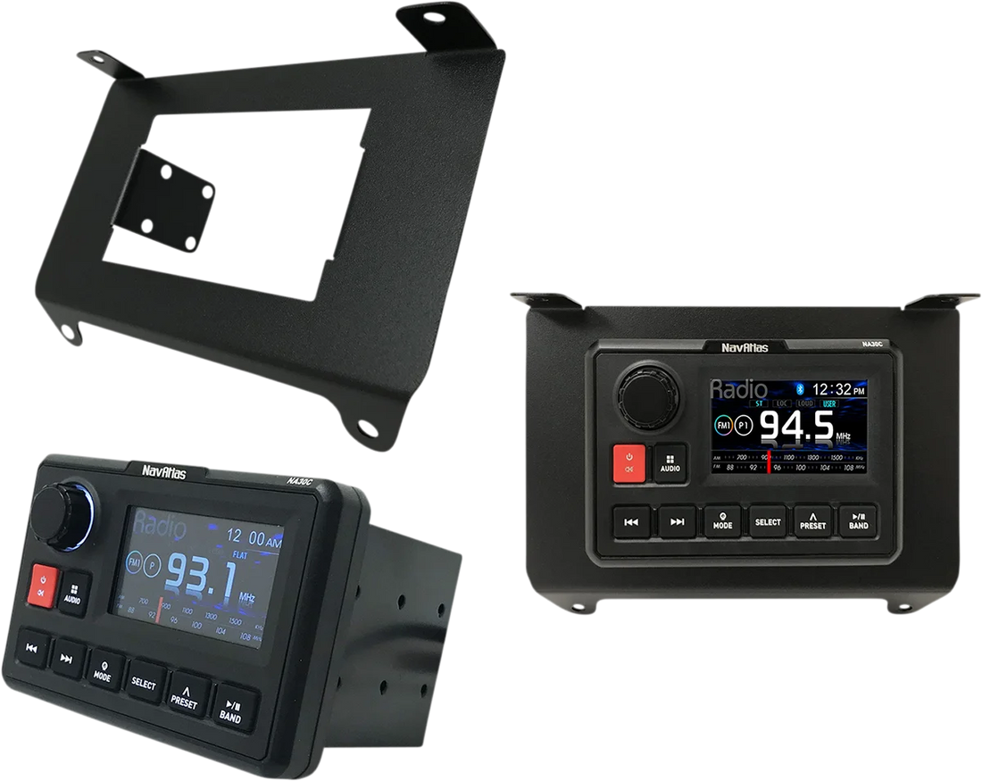 NavAtlas Radio Kit w/Mount - RZR Turbo S RZR1ZONE1S - Side View