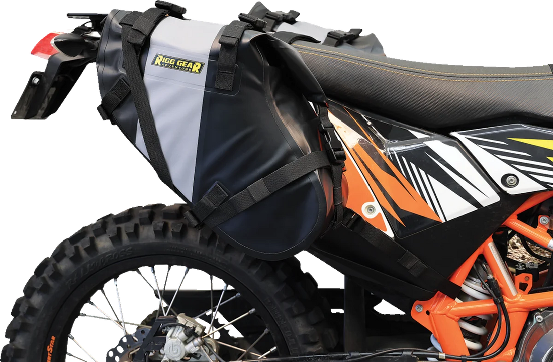 Nelson-Rigg Hurricane Dual Sport Saddlebags - Black/Gray SE-4014 - Side View