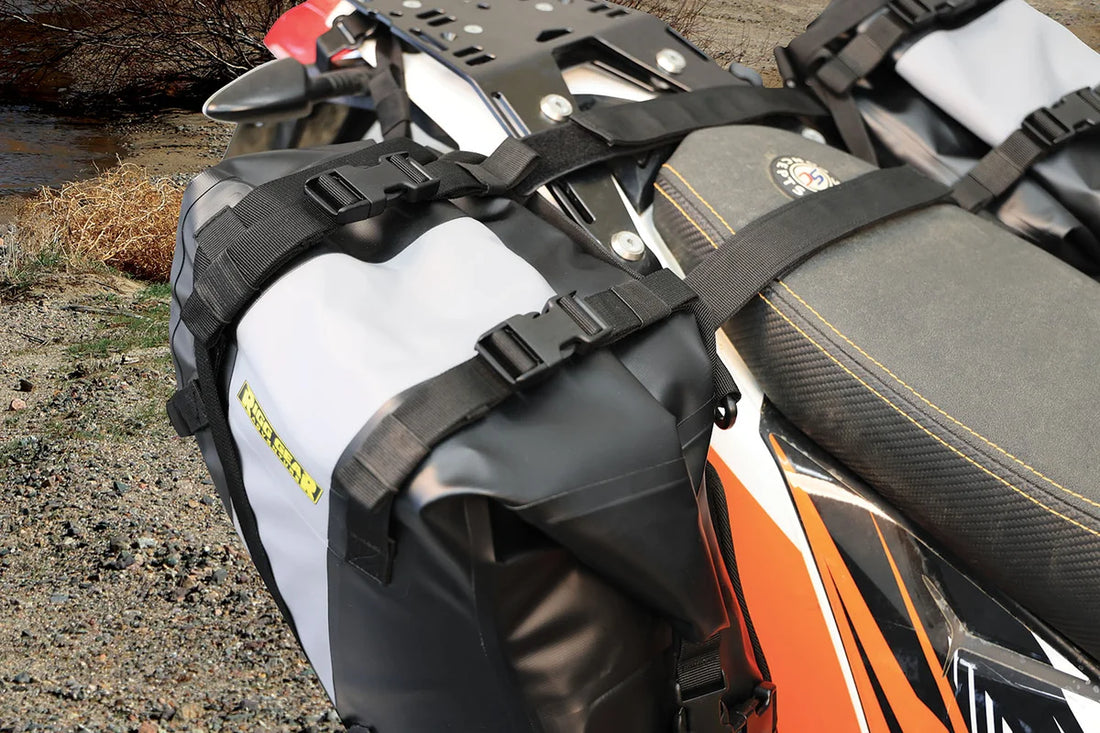 Nelson-Rigg Hurricane Dual Sport Saddlebags - Black/Gray SE-4014 - Back View