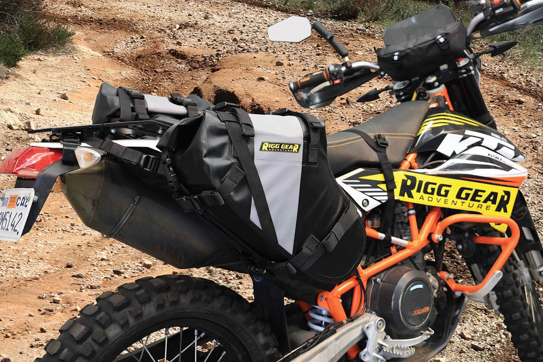 Nelson-Rigg Hurricane Dual Sport Saddlebags - Black/Gray SE-4014 - Installation View