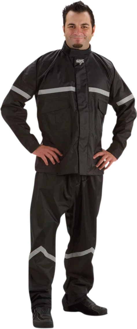 Nelson-Rigg SR-6000 Stormrider Rainsuit - Black - 3X SR-6000-BLK063X - Side View