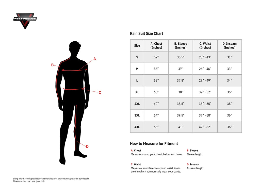 Nelson-Rigg WP-8000 Weather Pro Rainsuit - Black - Small WP8000BLK01-SM - Detail View