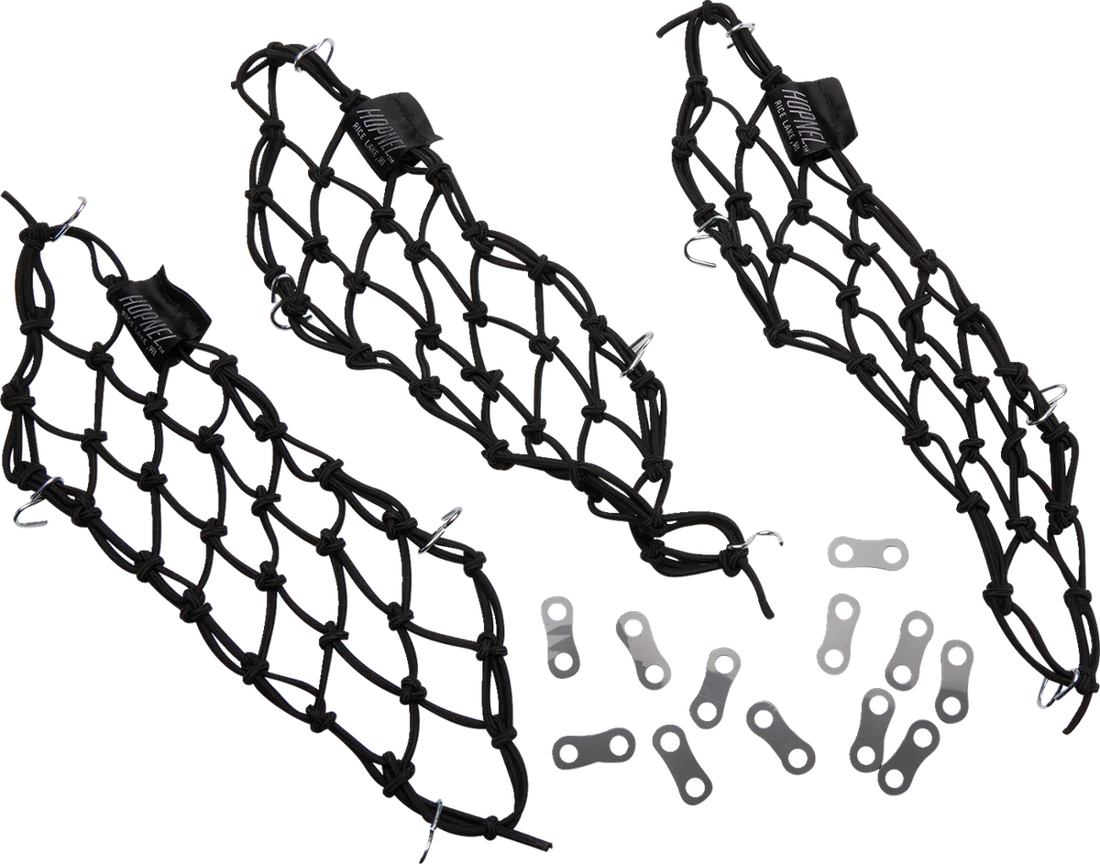 Net Set - Trunk/Saddlebag - Black Show Chrome - Side View