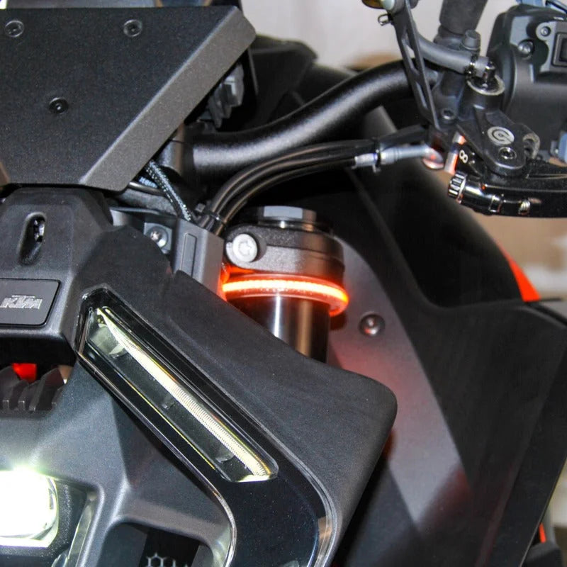 New Rage Cycles 24+ KTM 1390 Super Duke Front Turn Signals - Side View