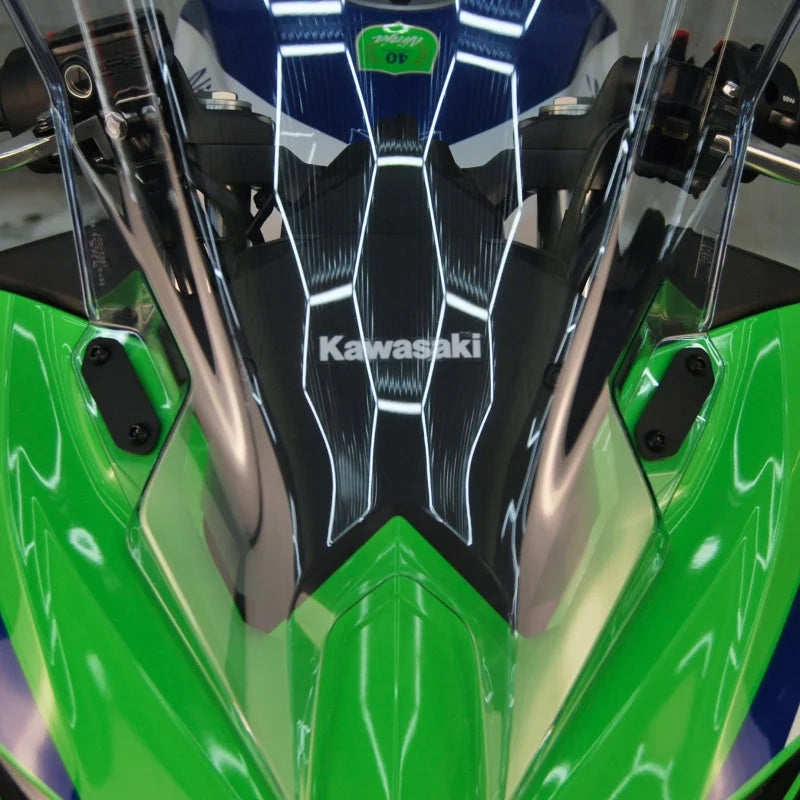 New Rage Cycles 24+ Kawasaki 500 Ninja Block Off Plates - Side View